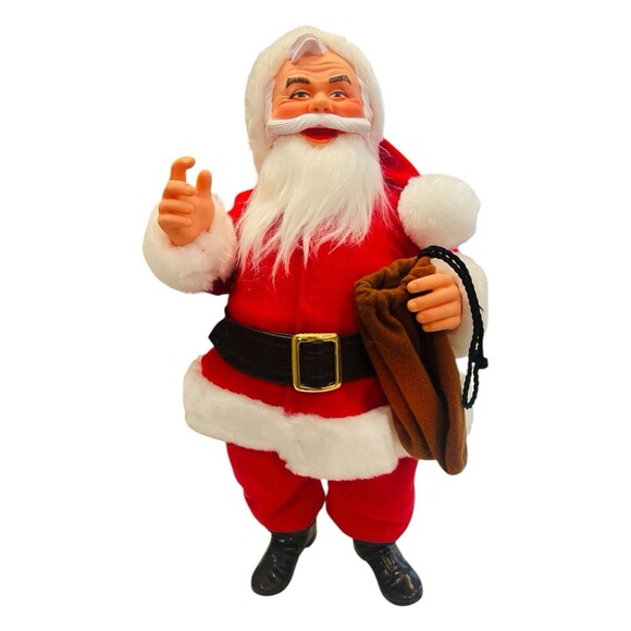 Daikin Other - VTG 1984 Dakin Bob Robinson Coca-Cola Santa w/brown bag 15" Tall